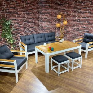 Salda 3+1+1+table Basse+2pouf