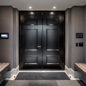 Porte Blindée Avec Charnières Apparentes