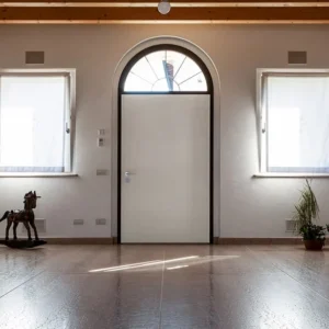 Porte De Sécurité Vitrée En Bois