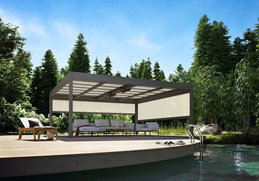 Pergola Indépendante Avec Couverture Coulissante – Image 12