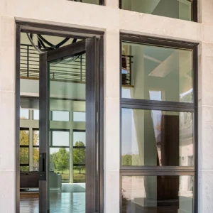 Porte De Sécurité Pivotante Avec Verre À ISolation Thermique