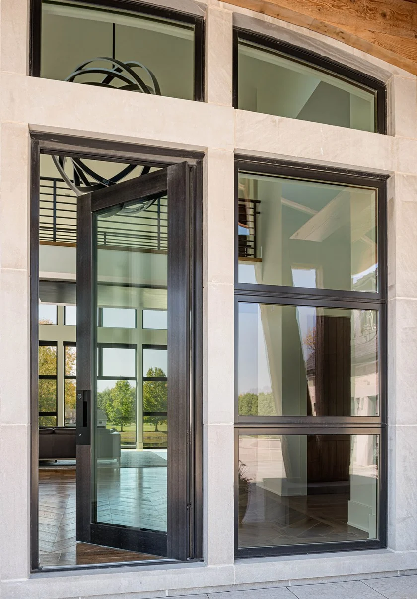 Porte De Sécurité Pivotante Avec Verre À ISolation Thermique