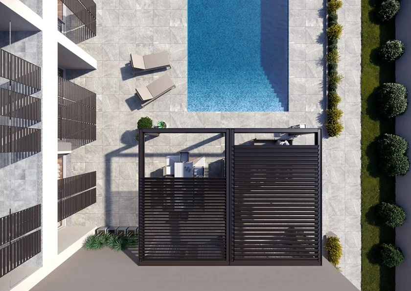 Pergola Murale En Métal À Lames Pliantes À Lames Orientables – Image 4