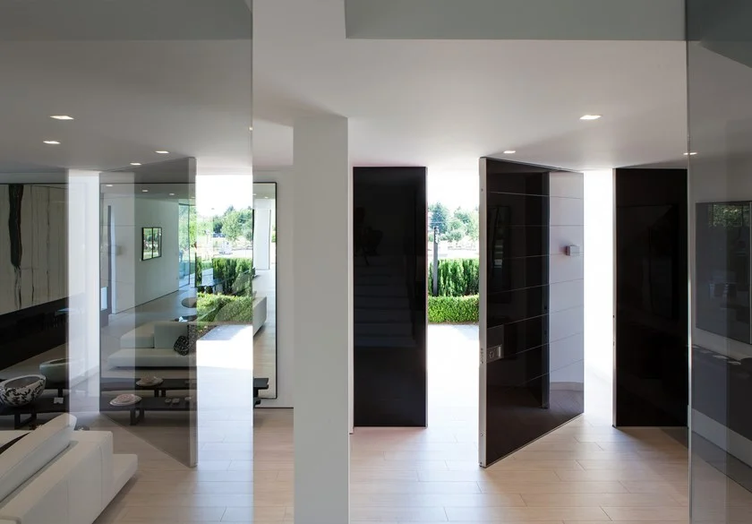 Porte Pivotante De Sécurité Avec Revêtement En Verre Laqué Brillant – Image 3