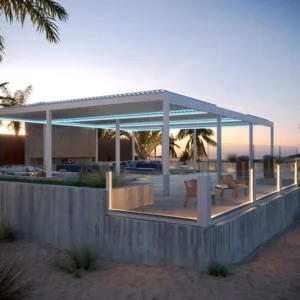 Pergola Indépendante En Aluminium Avec Éclairage INtégré Axis Max