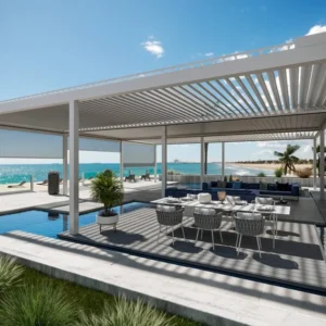Pergola Murale En Aluminium Avec Éclairage Intégré Axis Max