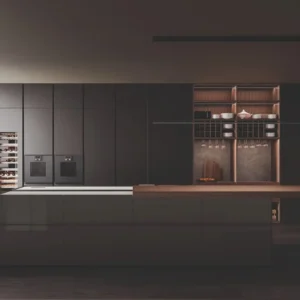Cuisine Sur Mesure En Bois Avec Îlot