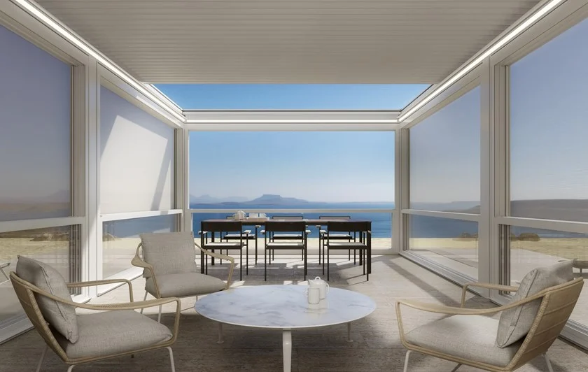 Pergola Murale En Aluminium Extrudé À Lames Pliantes – Image 2