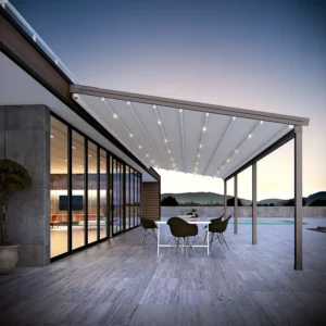 Pergola Murale En Aluminium Et Tissu Eva