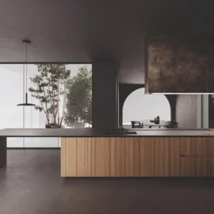 Cuisine Sur Mesure En Aluminium Avec Îlot