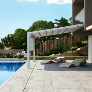 Pergola Murale En Aluminium Avec Couverture Coulissante Fusion