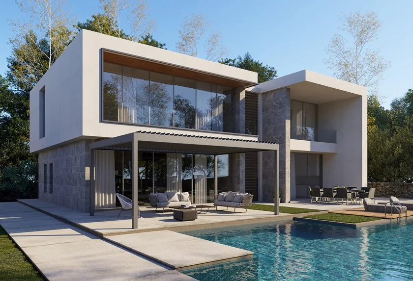 Pergola Indépendante En Aluminium Avec Éclairage INtégré Rota – Image 4