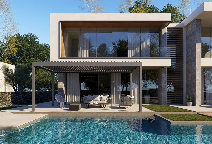 Pergola Indépendante En Aluminium Avec Éclairage INtégré Rota – Image 3