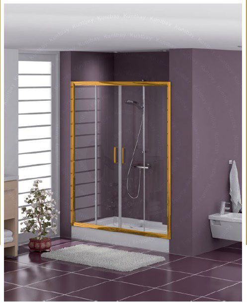 Cabine De Douche Jaune Doré – Double Porte De Douche